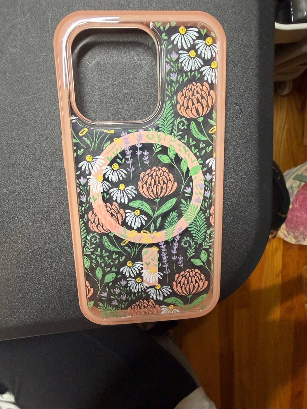 Otterbox Pink/Orange Floral Magnetic Wireless Charging Phone Case for iPhone 15
